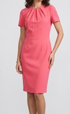 LOndon Style Collection Size 10 Short Sleeve Dress Polyester Spandex